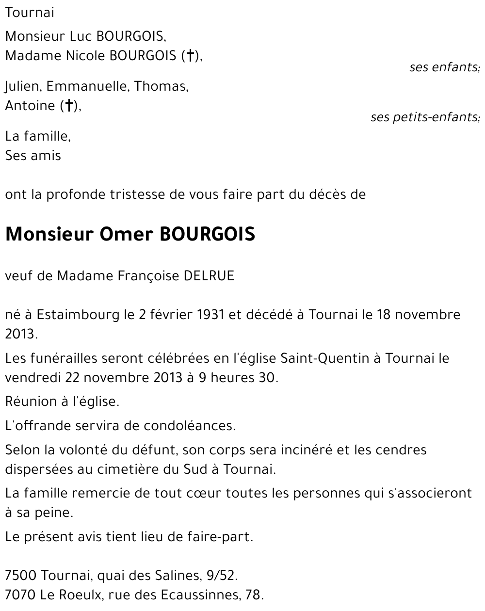 Omer BOURGOIS