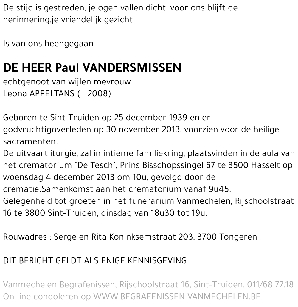 Paul Vandersmissen