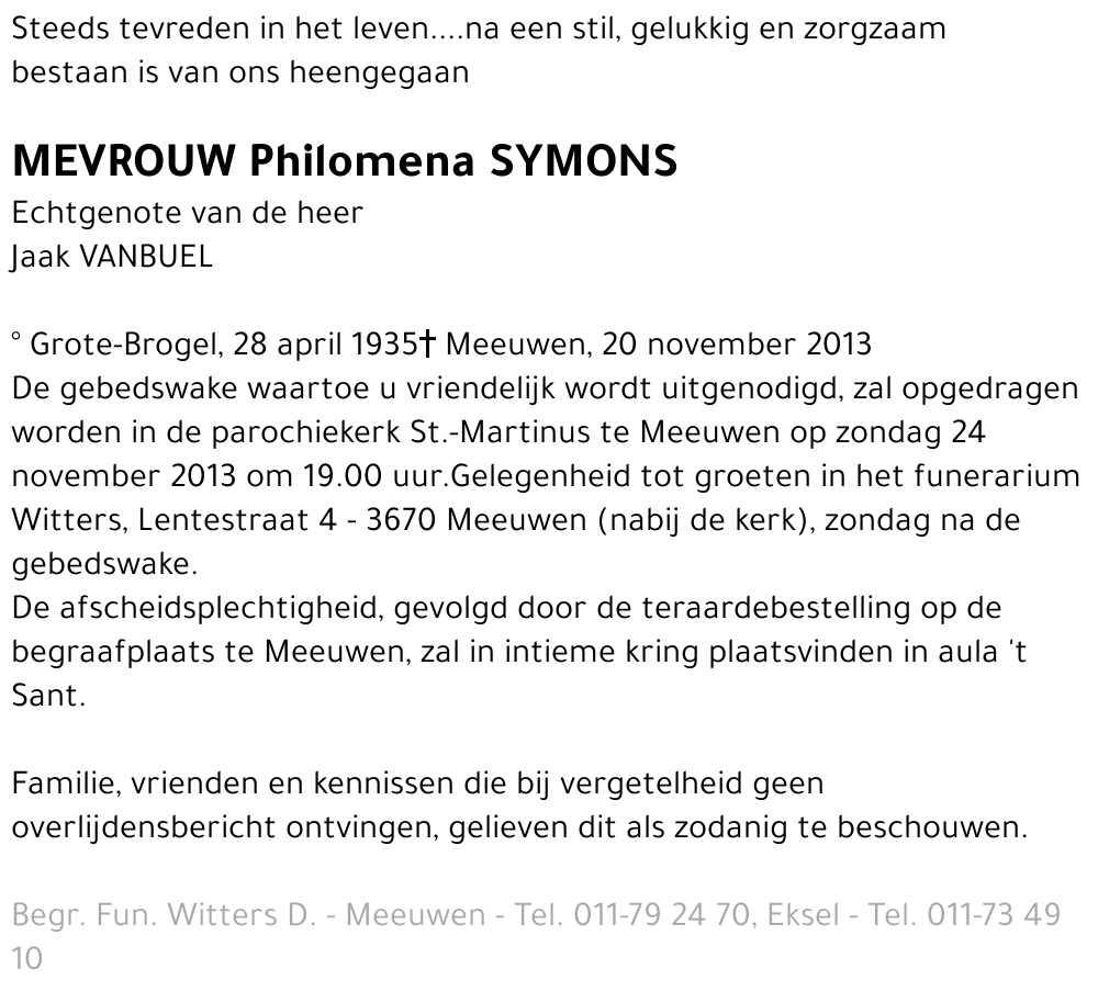 Philomena Symons