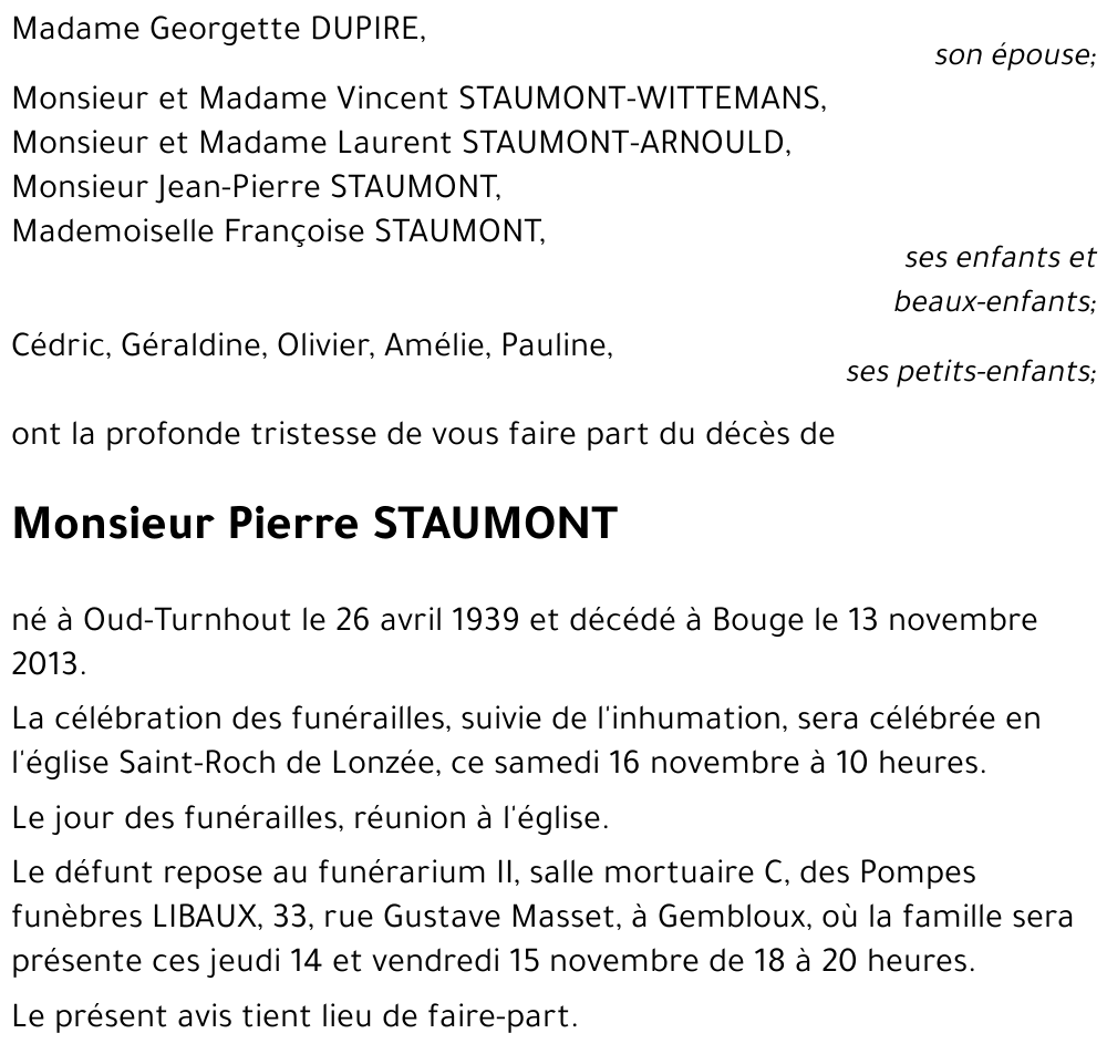 Pierre STAUMONT