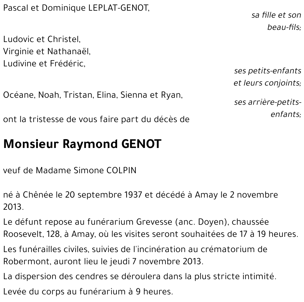 Raymond GENOT