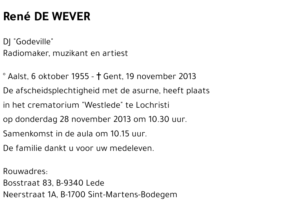 René DE WEVER