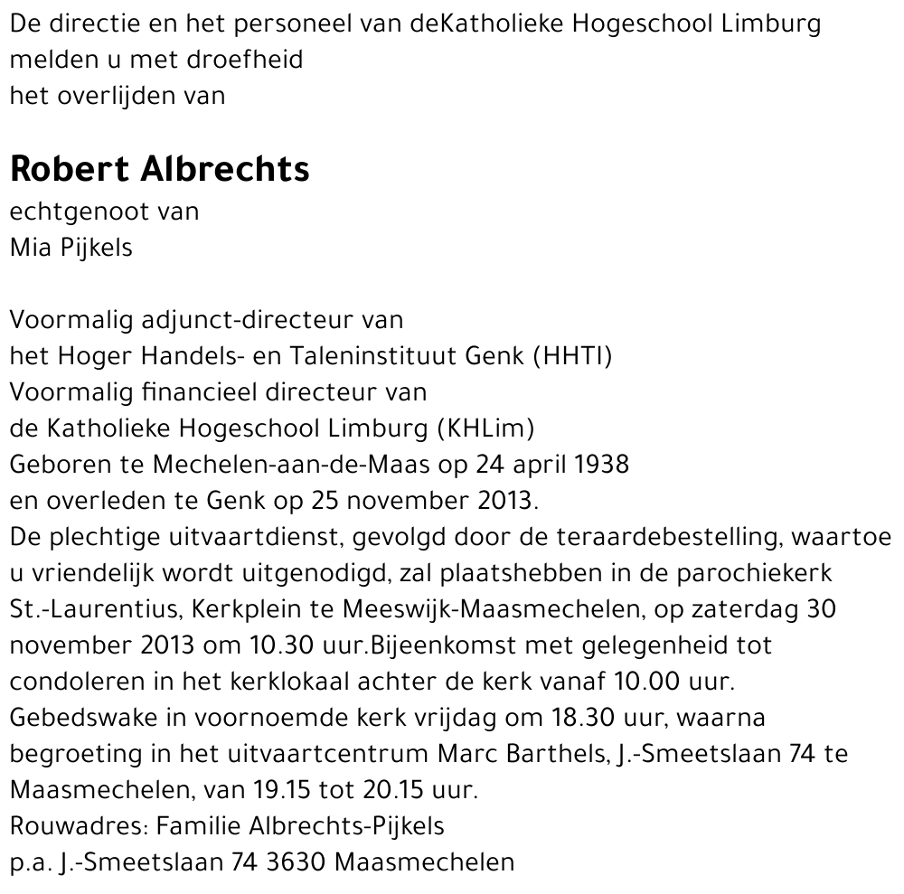 Robert Albrechts