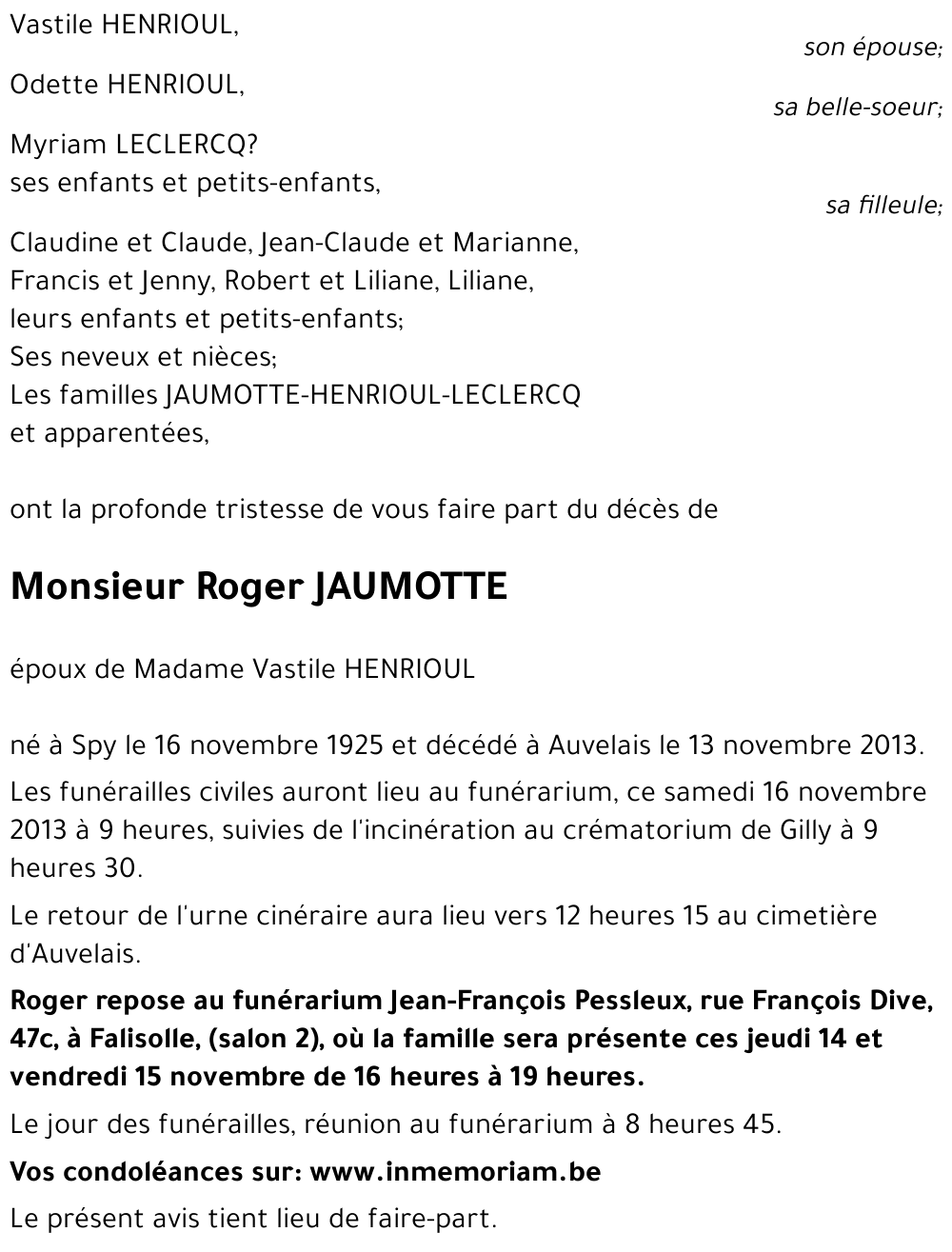 Roger JAUMOTTE