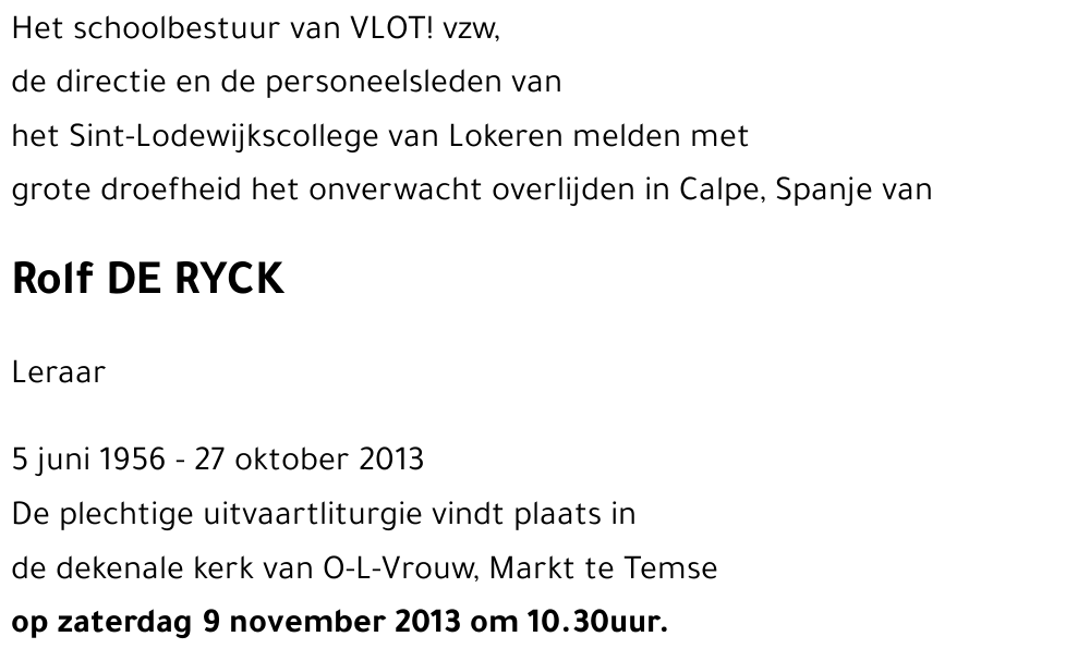 Rolf DE RYCK