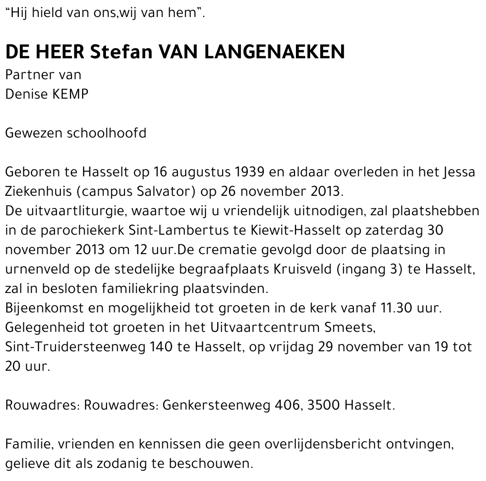 Stefan Van Langenaeken