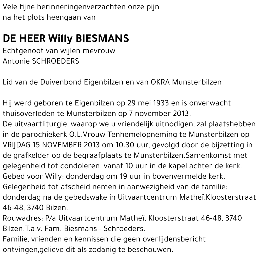 Willy BIESMANS