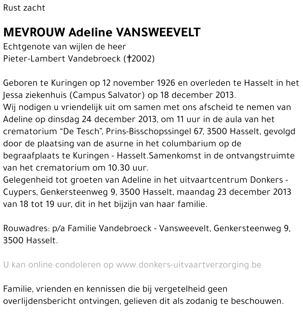 Adelinde Vansweevelt