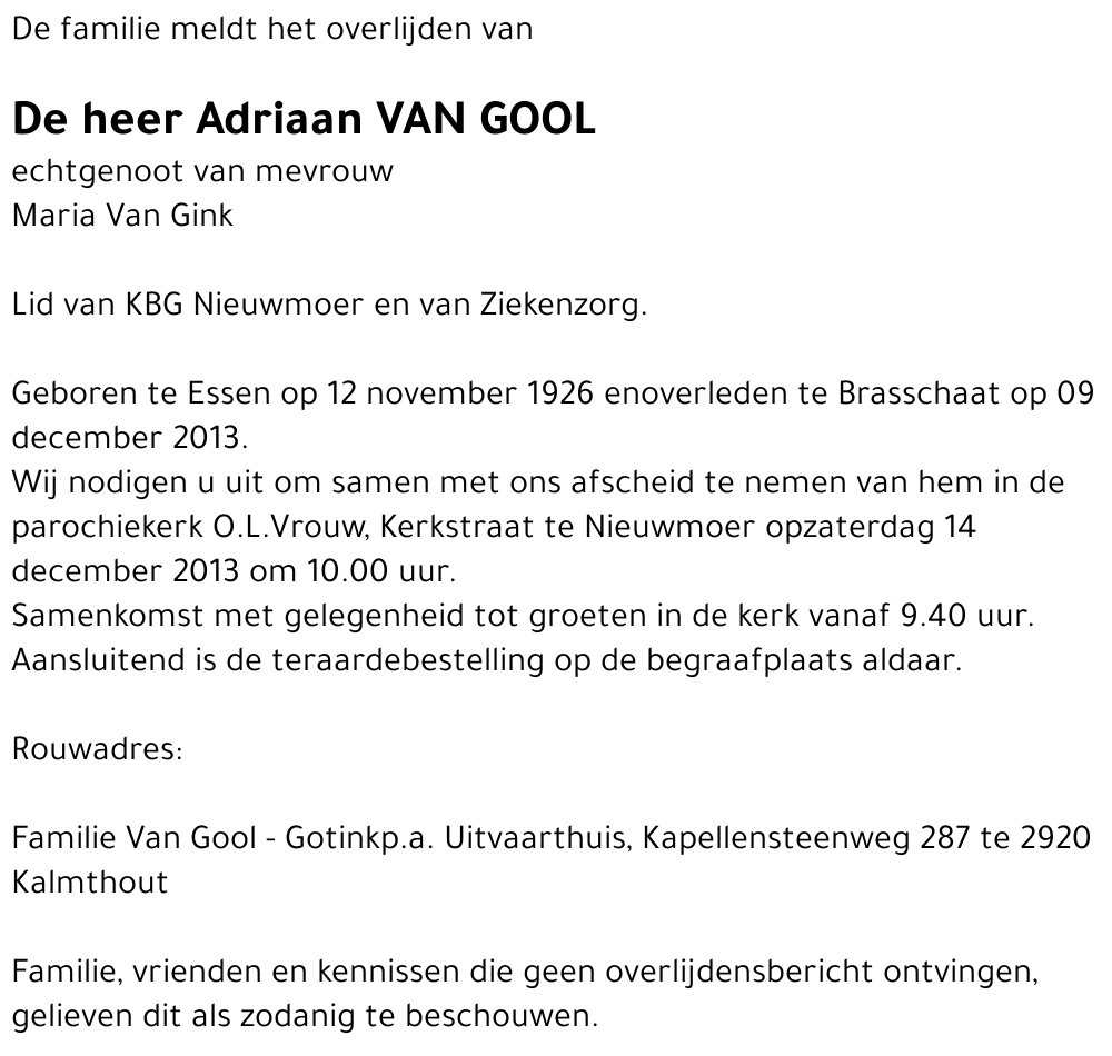 Adriaan Van Gool
