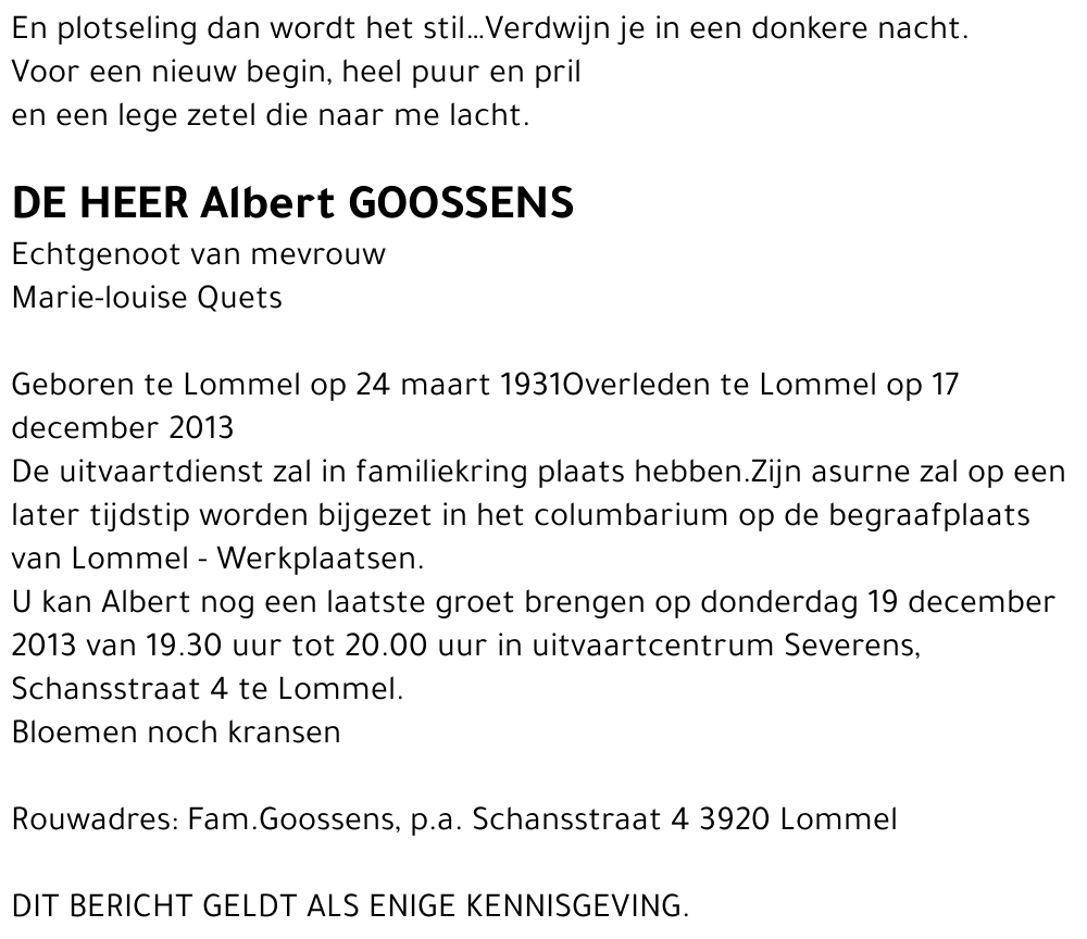 Albert Goossens