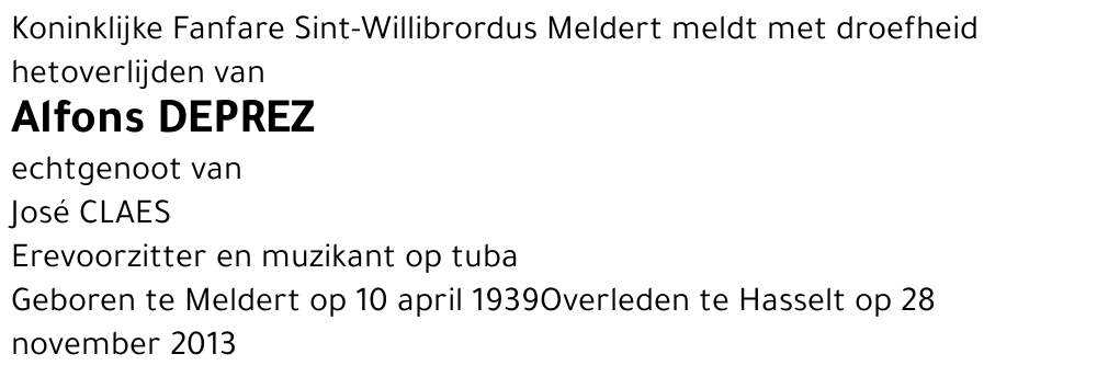 Alfons DEPREZ