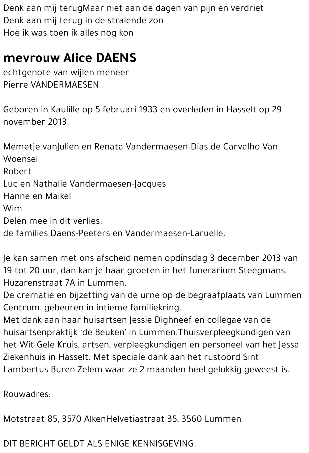Alice Daens