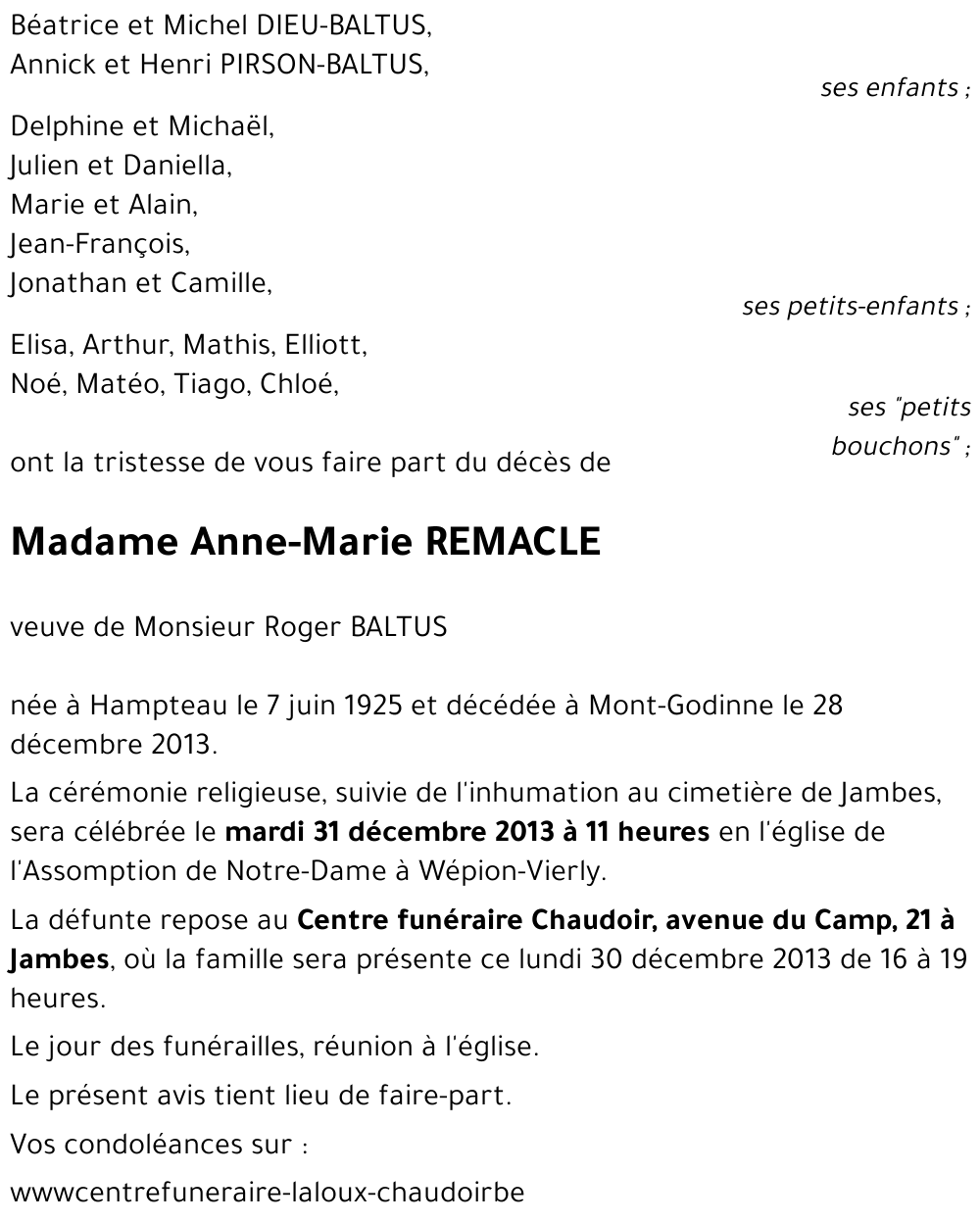Anne-Marie REMACLE