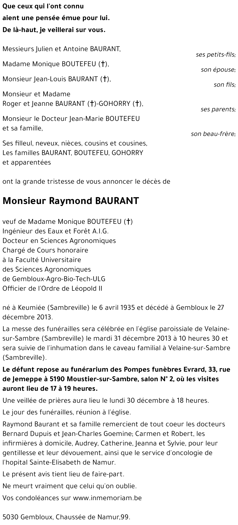 BAURANT Raymond