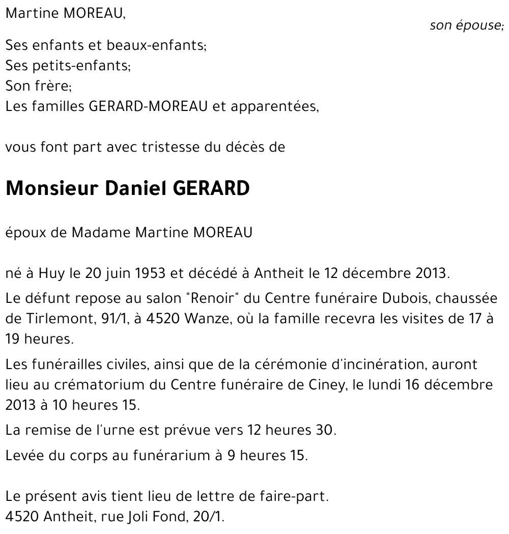 Daniel GÉRARD