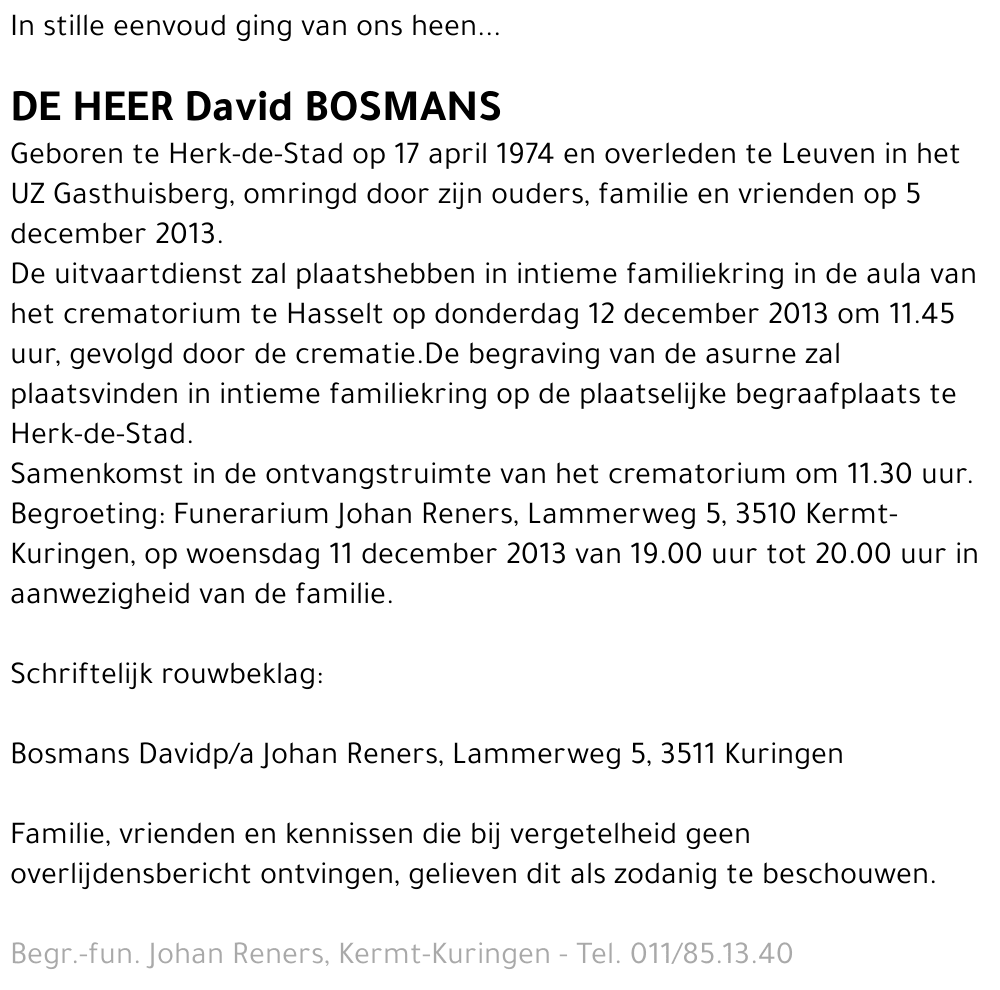 David Bosmans