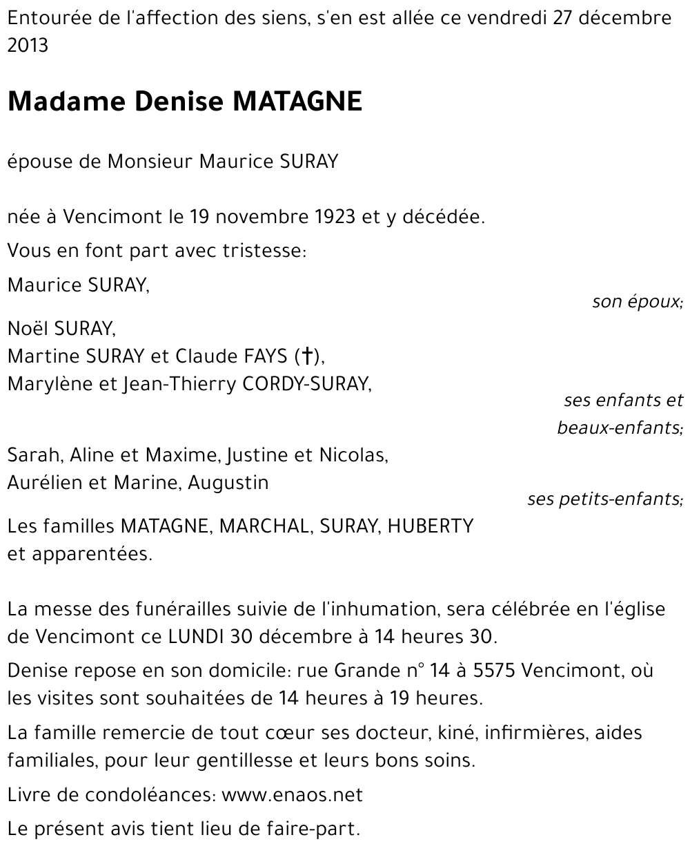 Denise MATAGNE