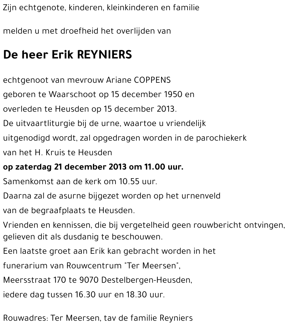 Erik REYNIERS