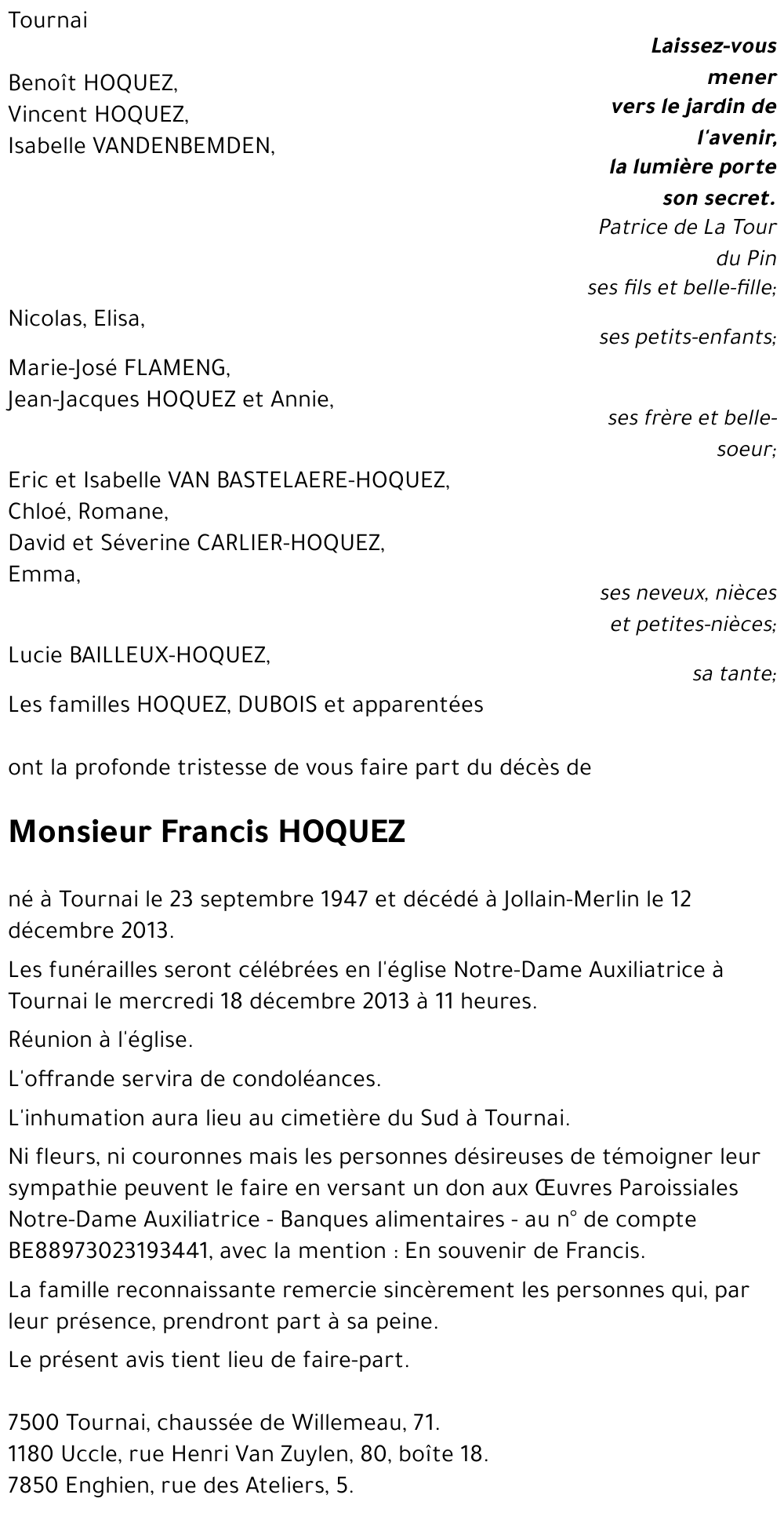 Francis HOQUEZ