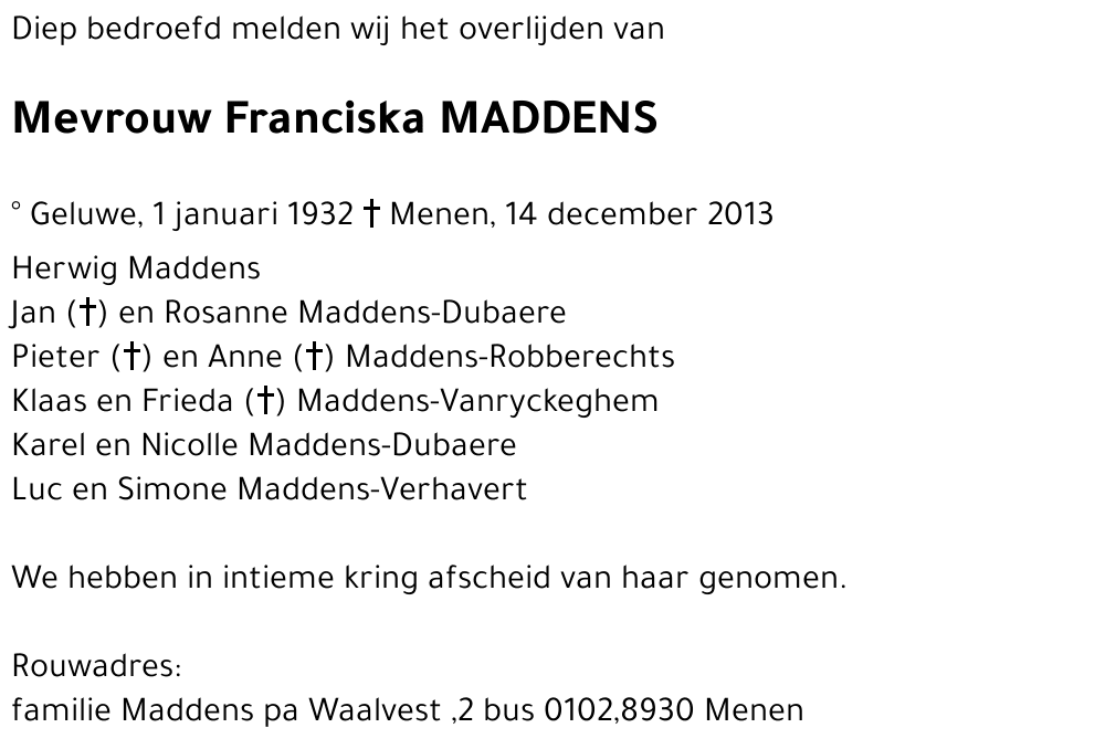 Franciska MADDENS