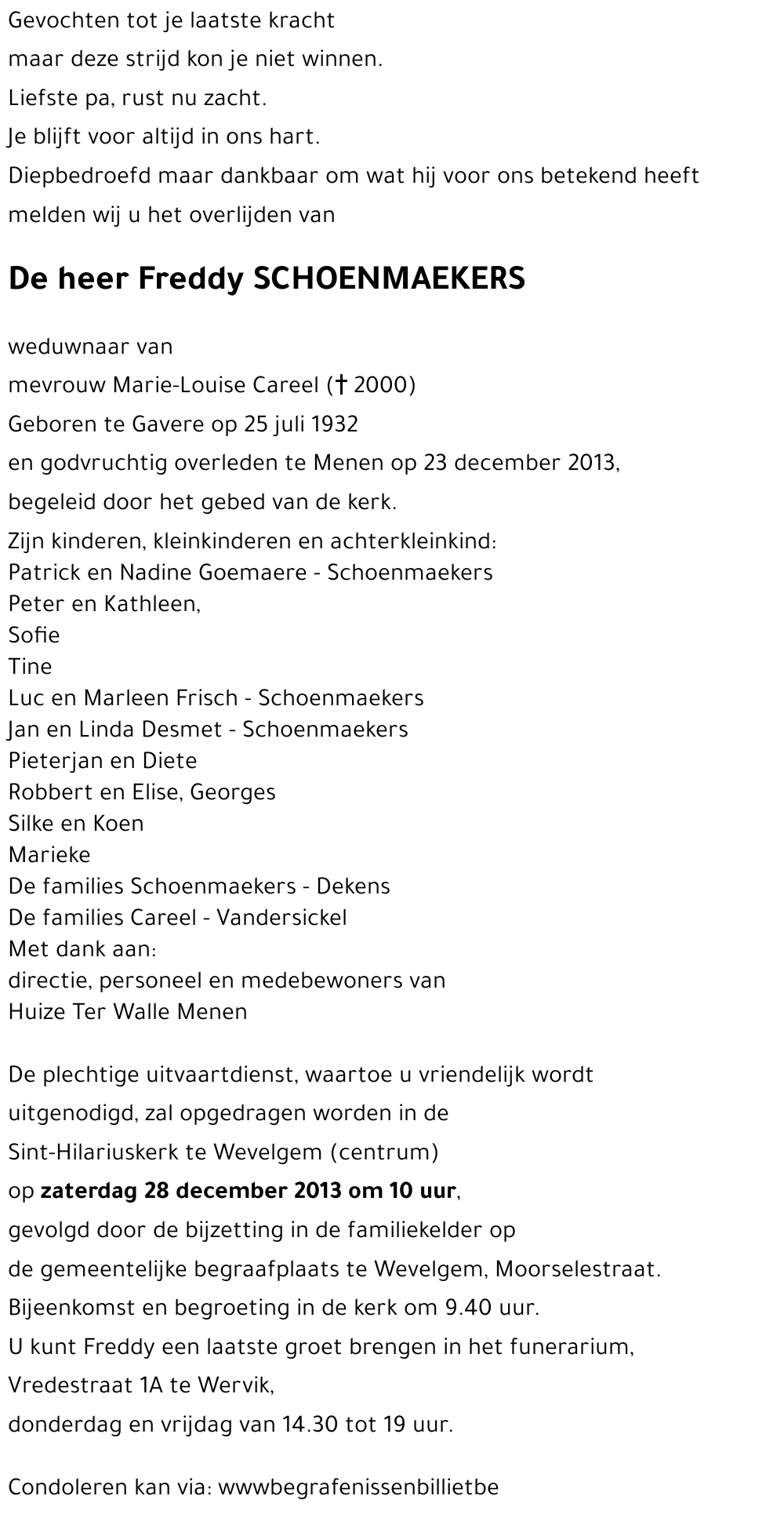 Freddy SCHOENMAEKERS