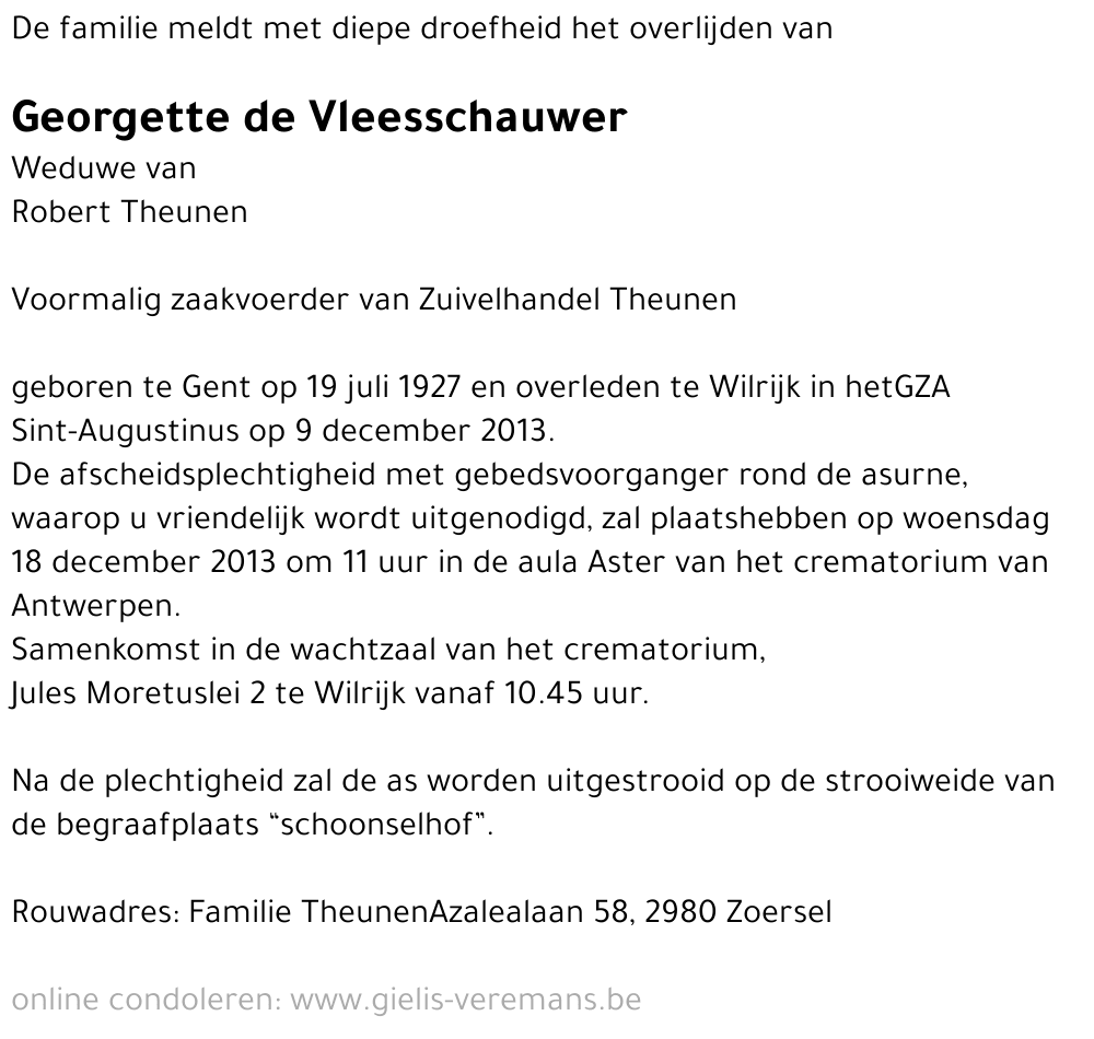 Georgette de Vleesschauwer