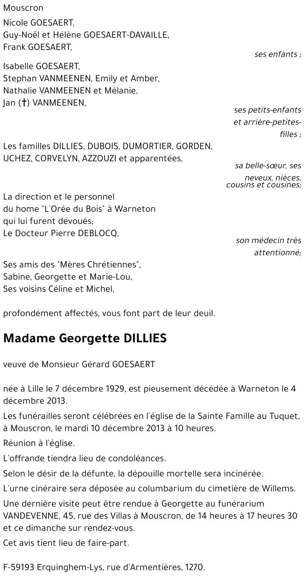 Georgette DILLIES