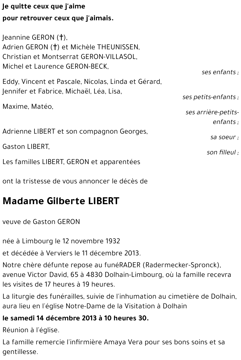 Gilberte LIBERT