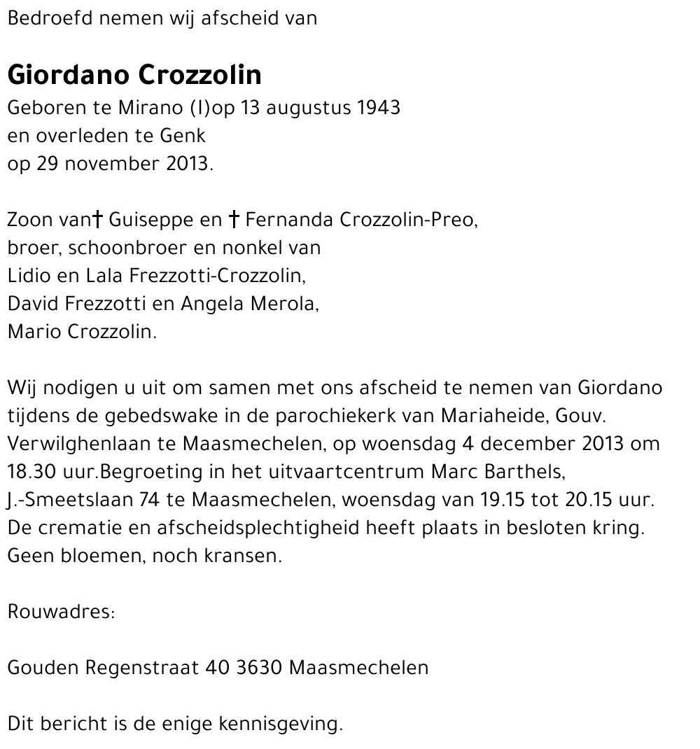 Giordano Crozzolin