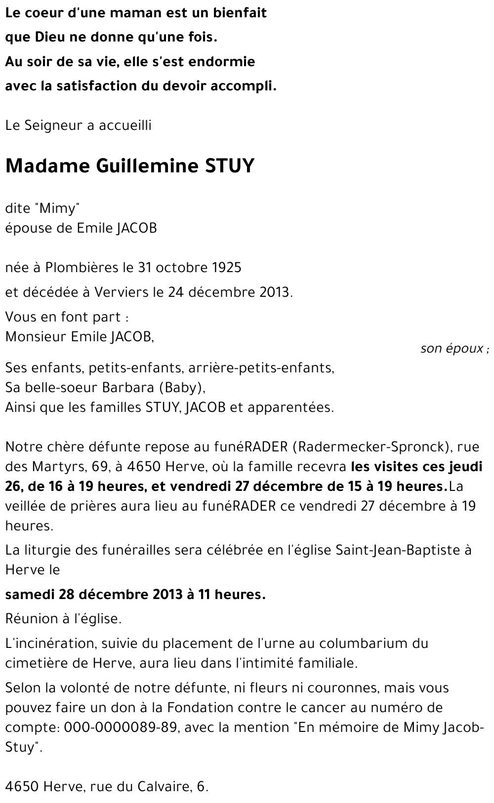 Guillemine STUY