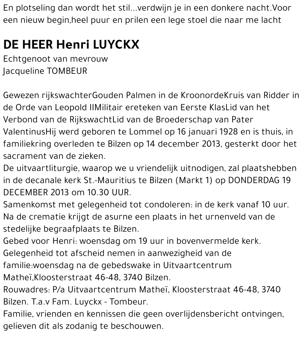 Henri LUYCKX