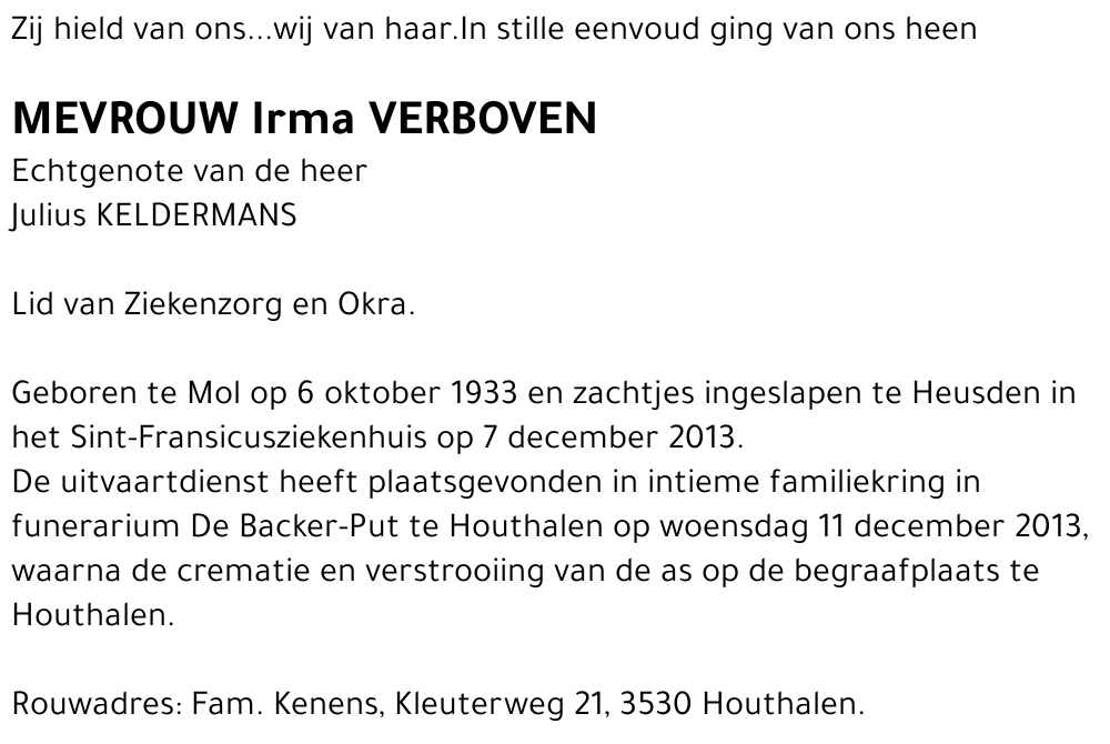 Irma VERBOVEN