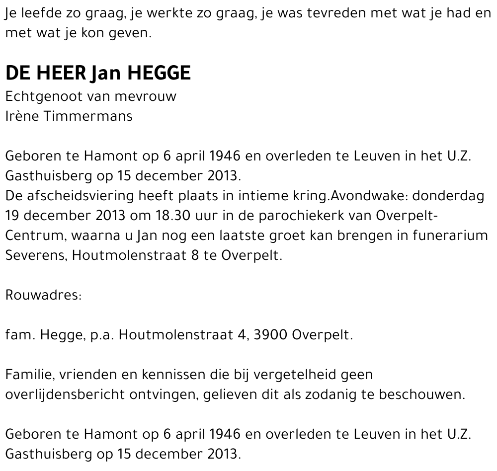 Jan Hegge