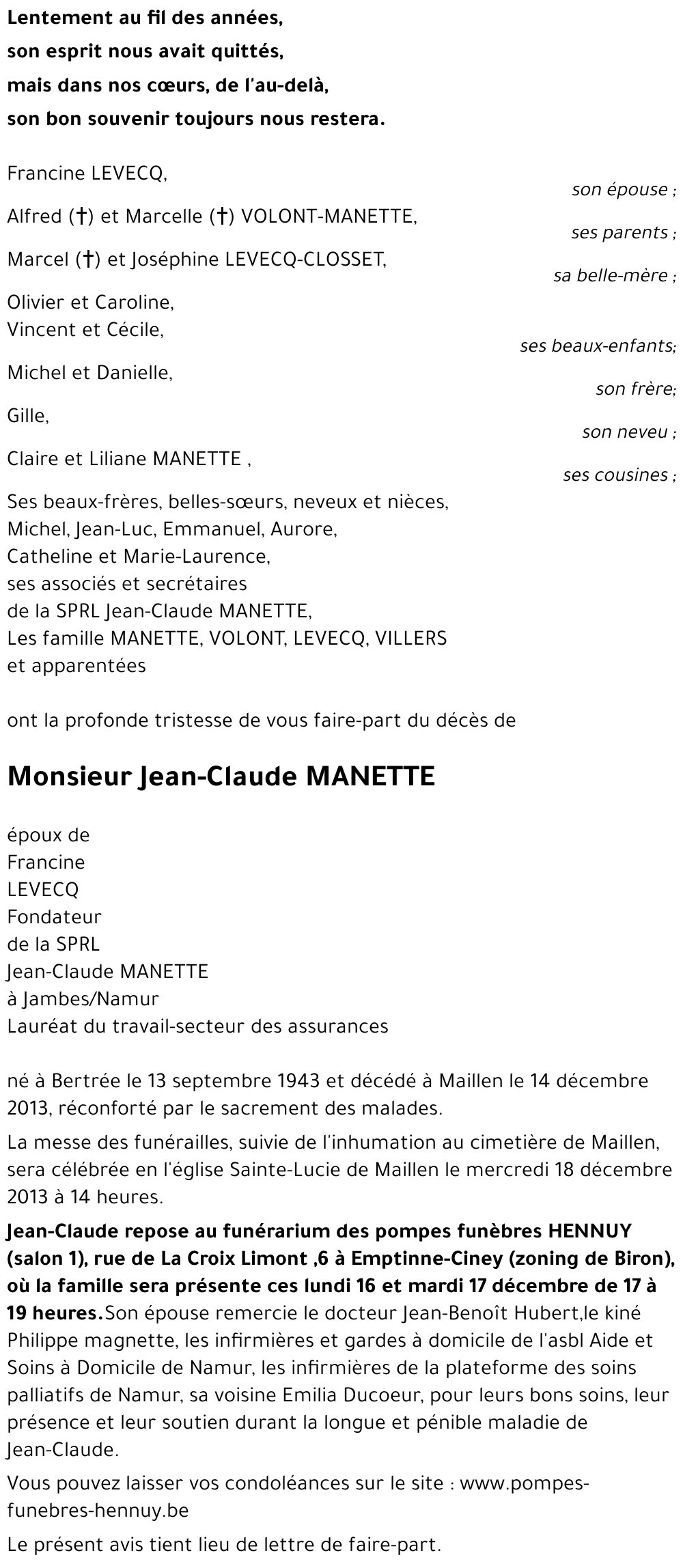 Jean-Claude MANETTE