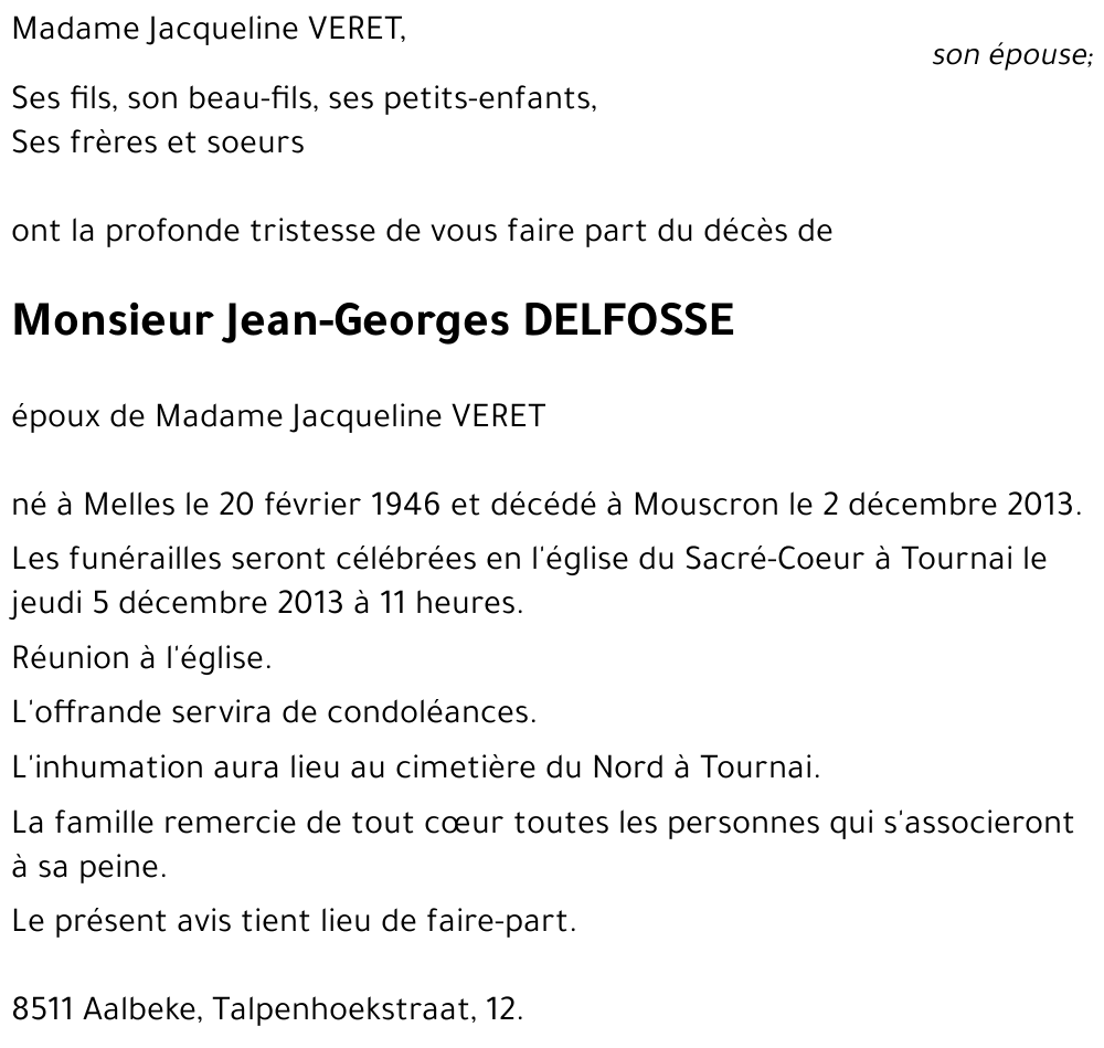 Jean-Georges DELFOSSE