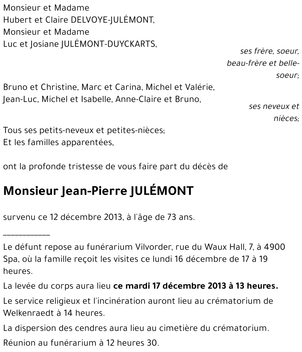 Jean-Pierre JULEMONT