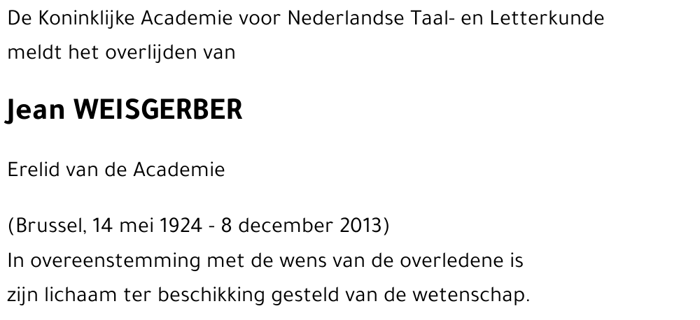 Jean WEISGERBER