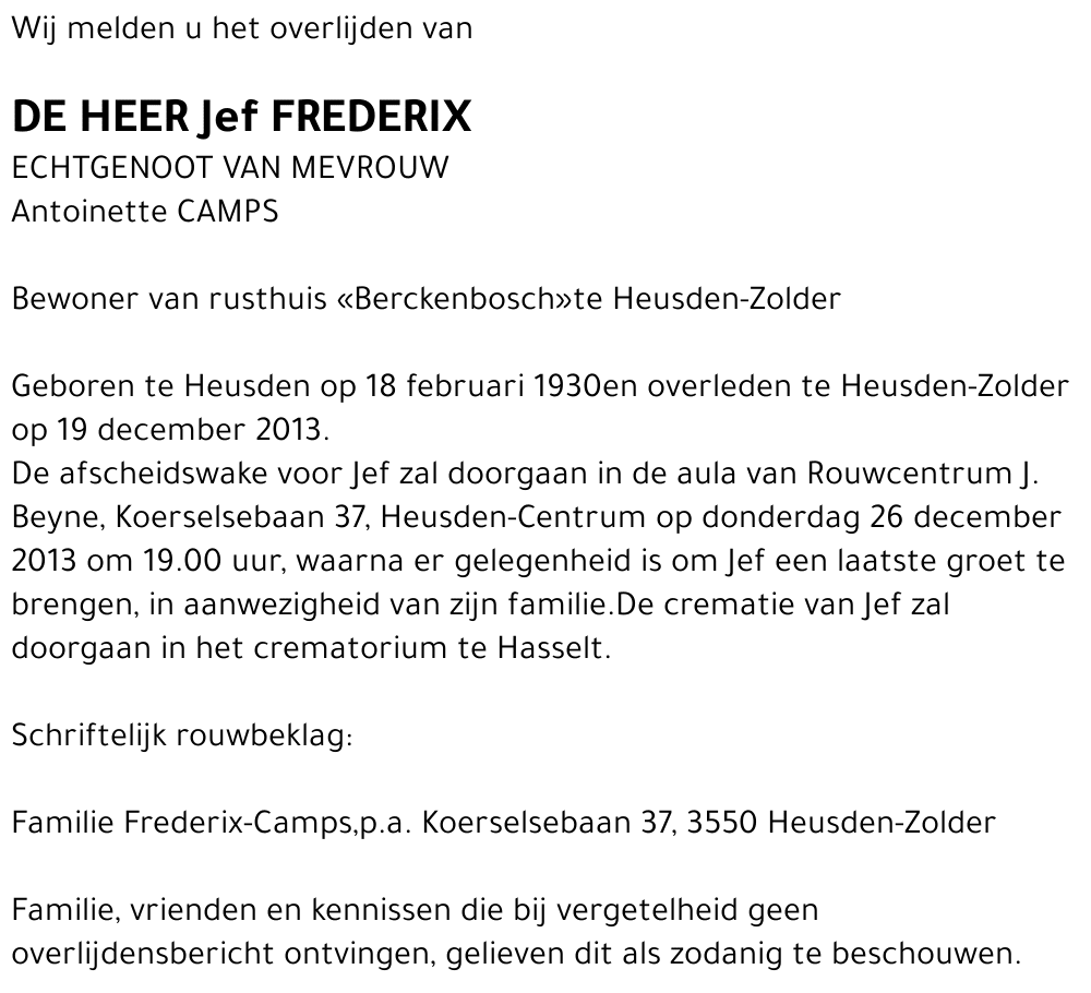 Jef Frederix