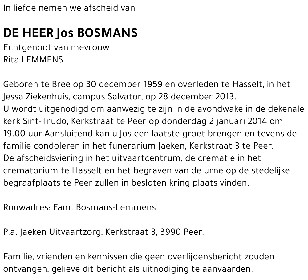 Jos BOSMANS