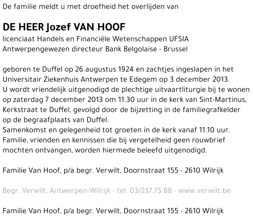 Jozef Van Hoof
