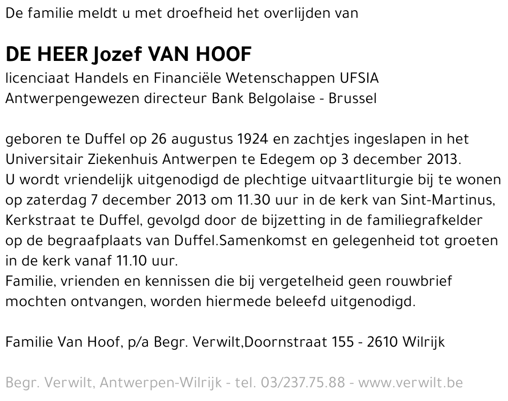 Jozef Van Hoof