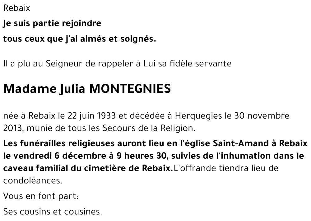 Julia MONTEGNIES