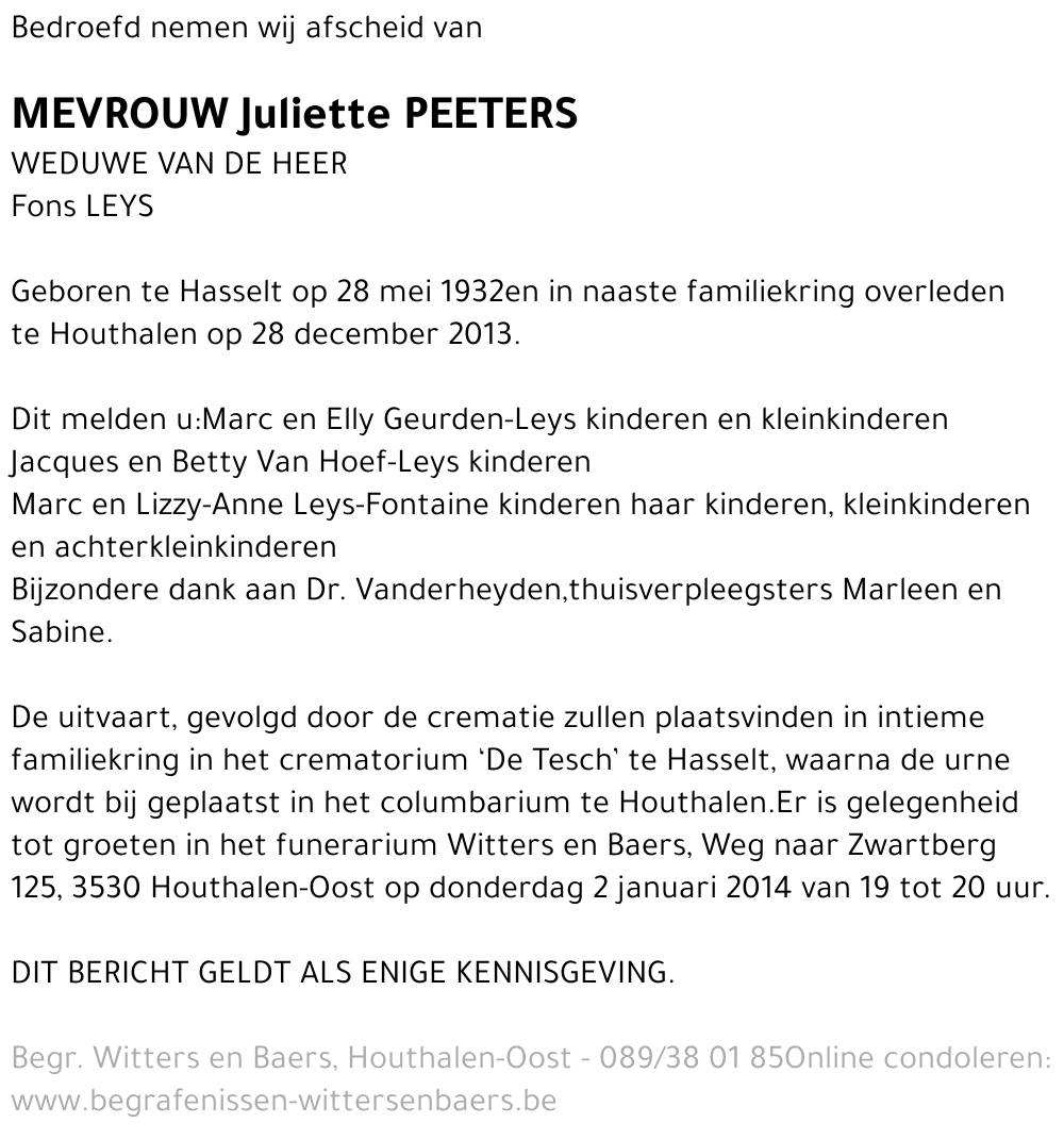 Juliette Peeters