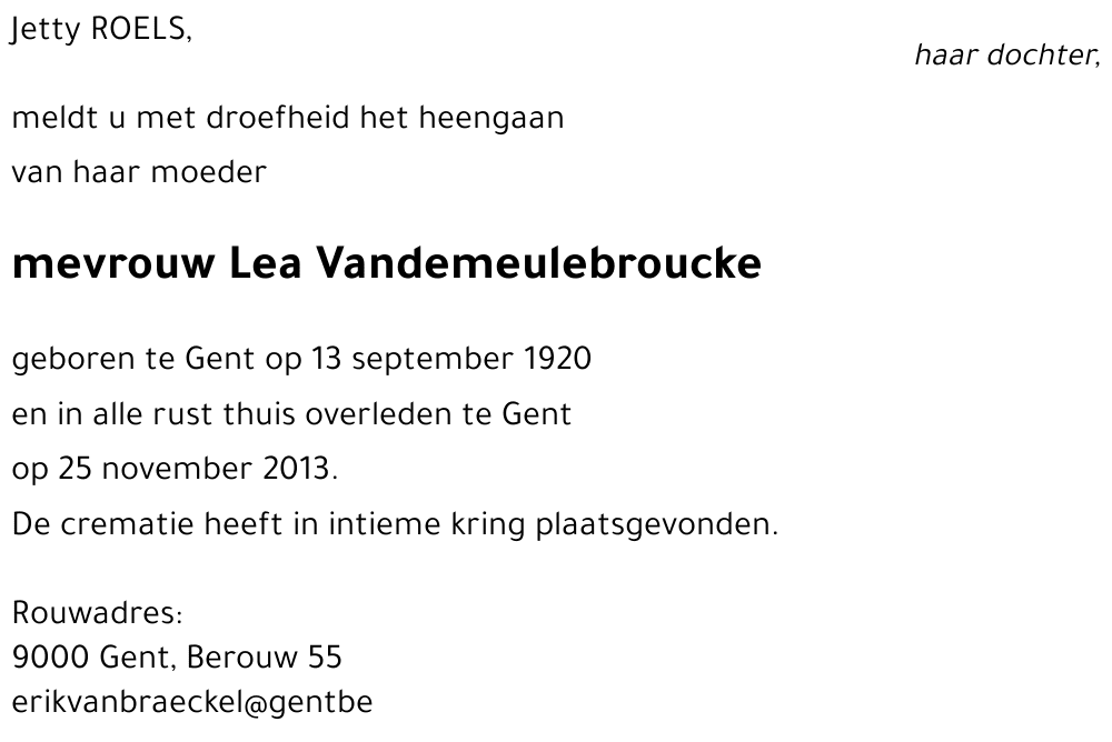 Lea Vandemeulebroucke