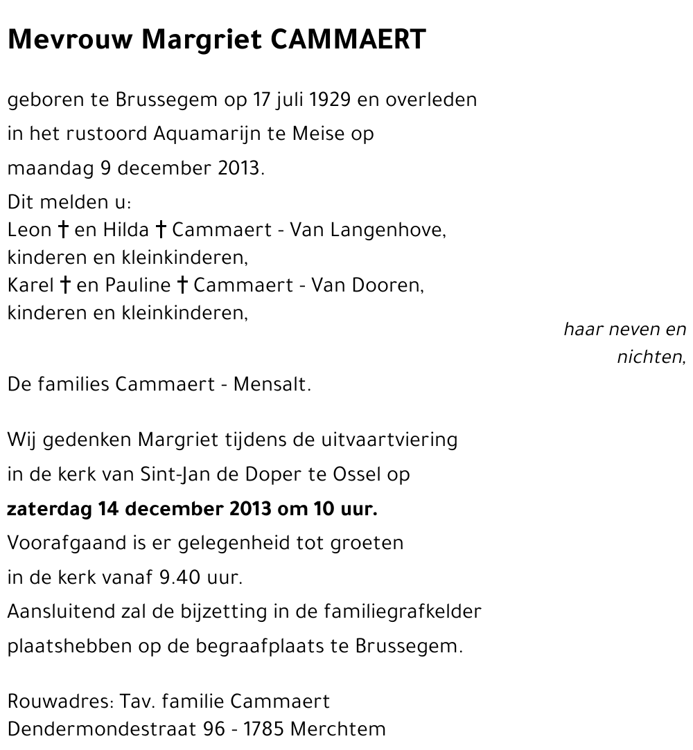 Magriet CAMMAERT