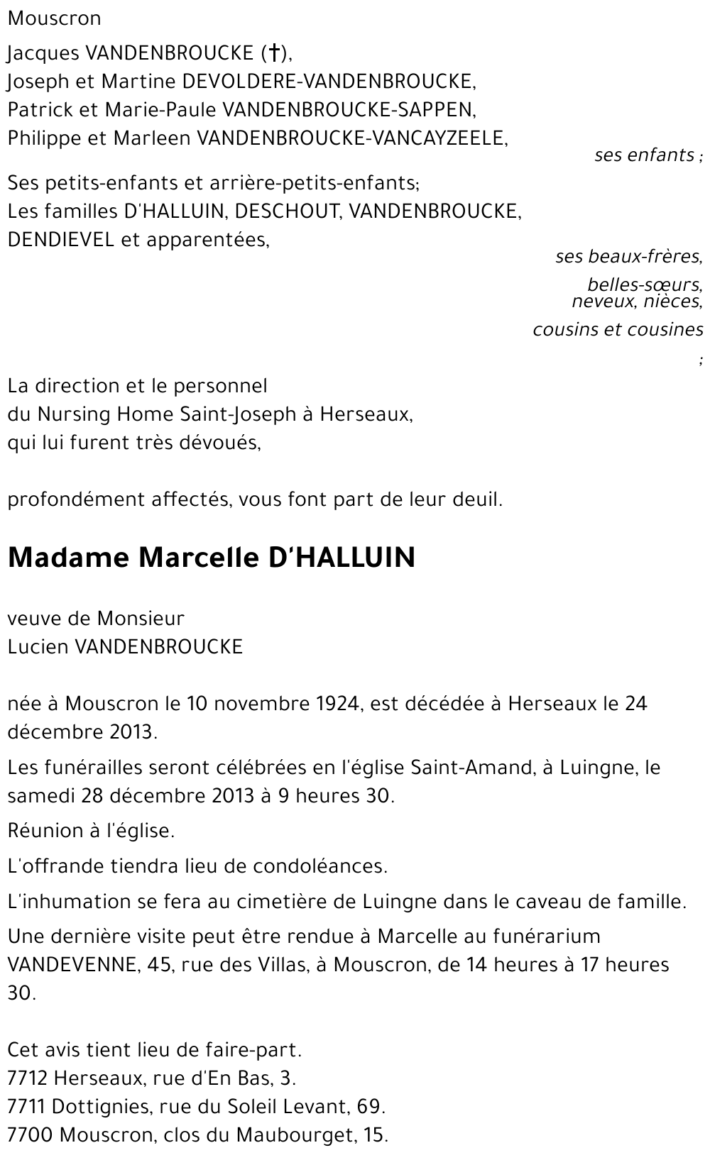 Marcelle D'HALLUIN