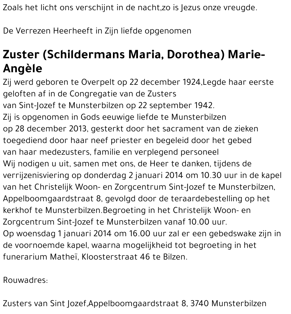 Maria Schildermans