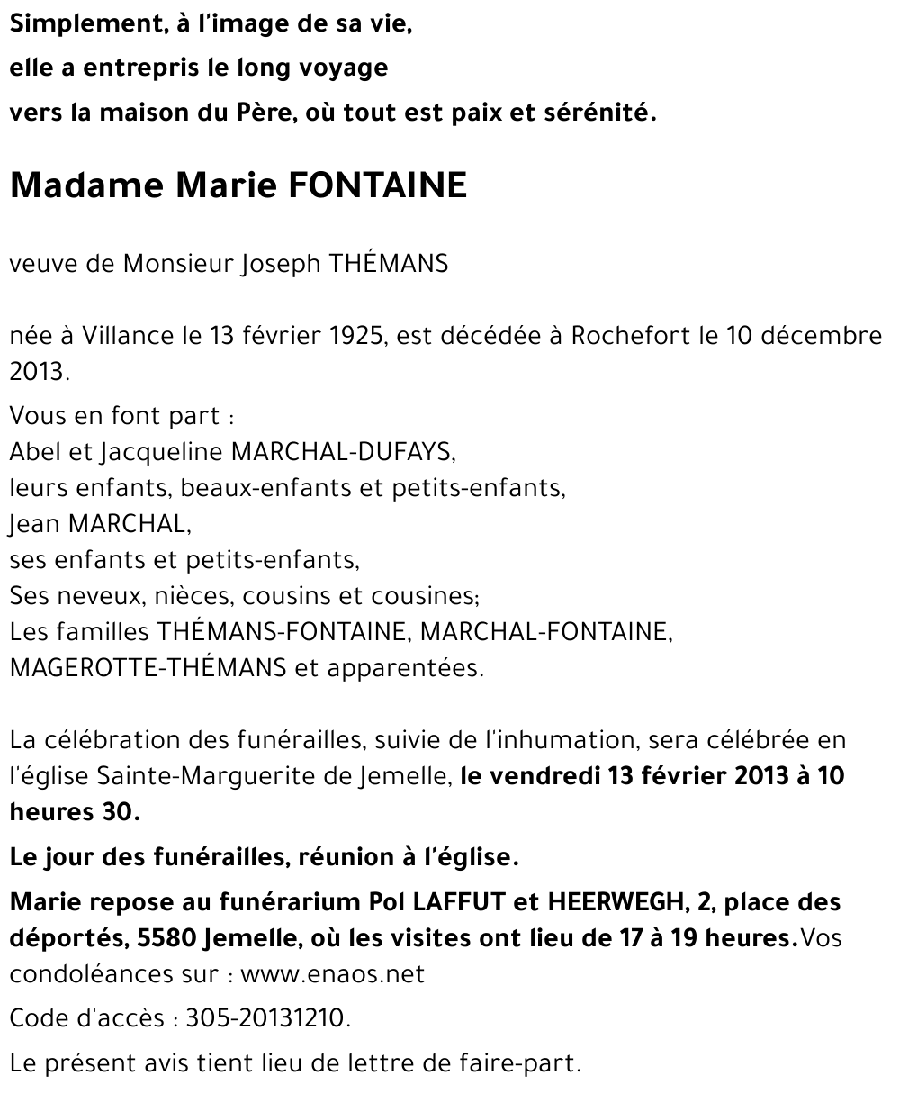 Marie FONTAINE