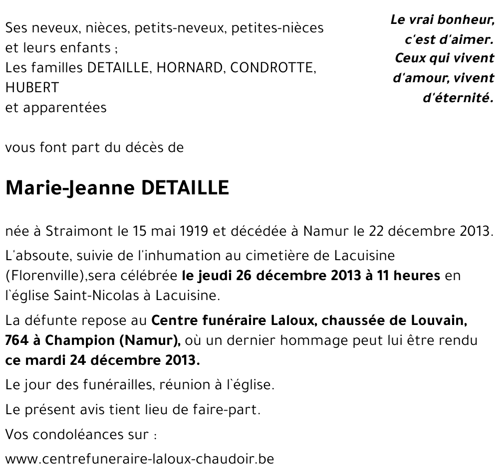 Marie-Jeanne DETAILLE