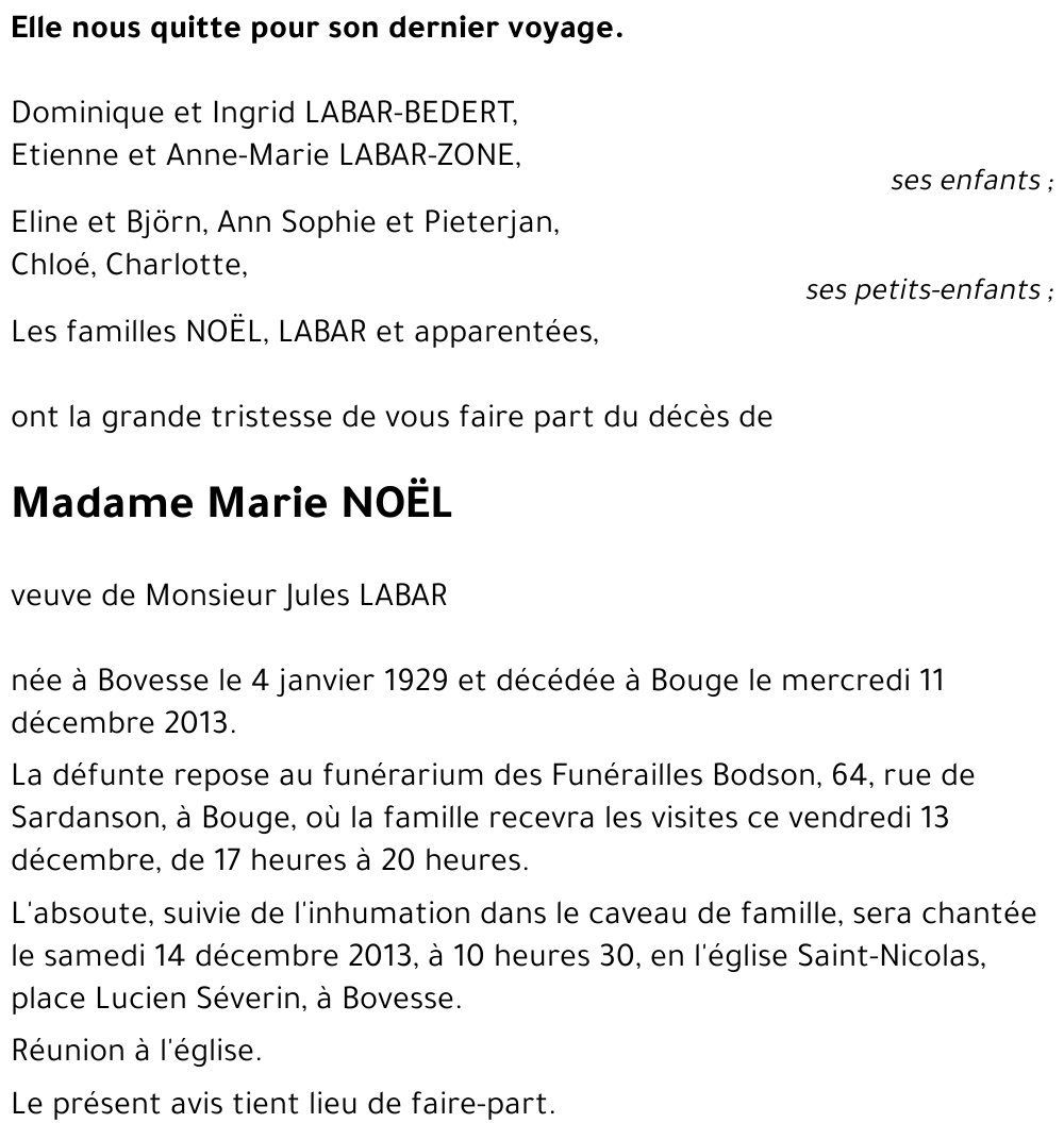 Marie NOËL
